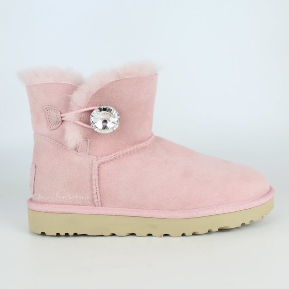 NEW UGG Mini Bailey Button Bling Boots - Comfort Warm Winter Shoes - Picture 7 of 14